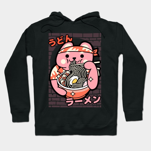 Street Cat's Ramen Hoodie by comfydesigns